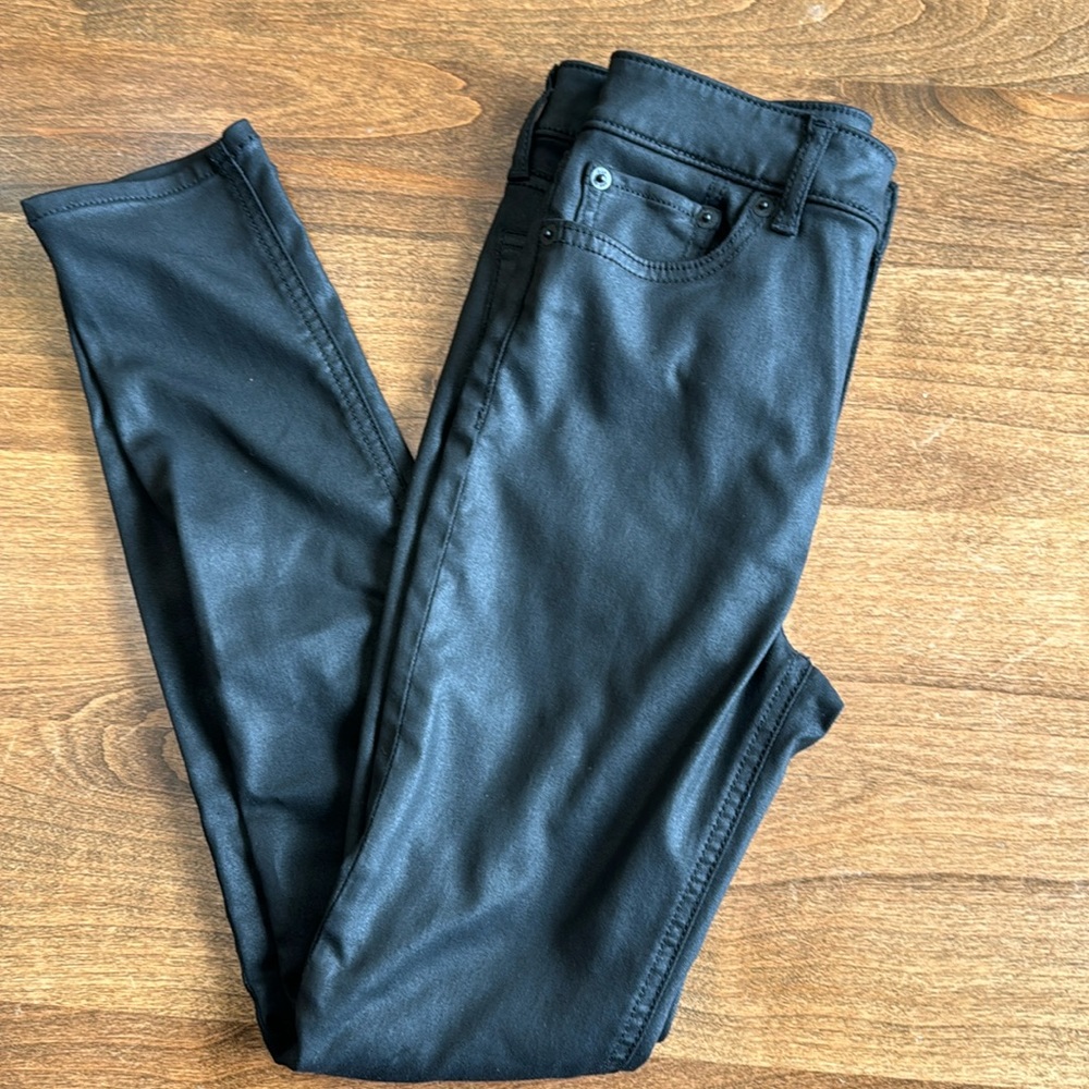 Gap Teen Black Coated Skinny Jeans